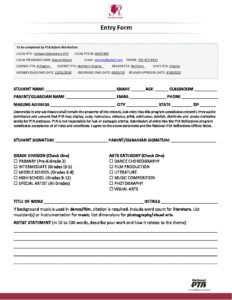 2019 Reflections Entry Form