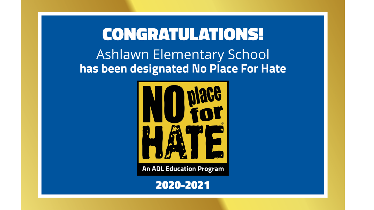Ashlawn Elementary No Place for Hate