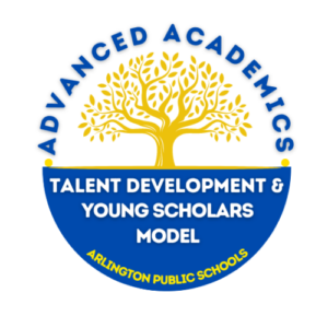 Logo for Advanced Academics, Talent Development, & Young Scholars Model