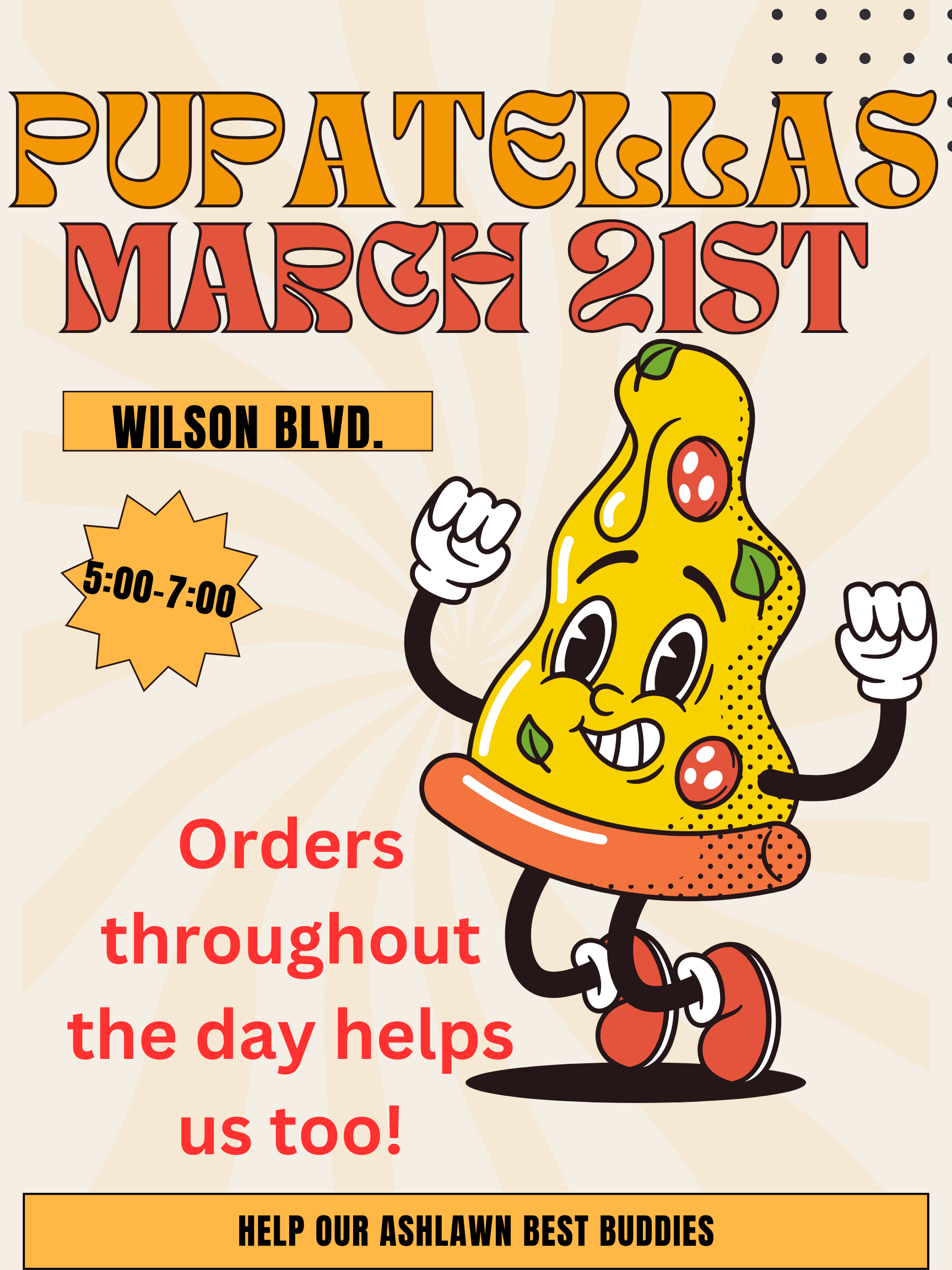 Ashlawn Pupatella's day supporting our Best Buddies program. 20% of all purchases on March 21st help our program.