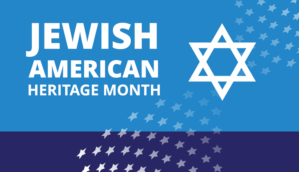 Jewish American Heritage Month title with picture of Star of David